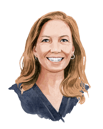 Watercolor portrait of Audrey Crane