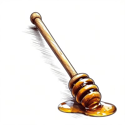 linear sketch of a honey dipper with minimal detail in a modern style on a transparent background no shading-1 copy